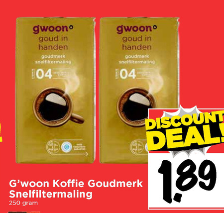 Gwoon   koffie folder aanbieding bij  Vomar - details