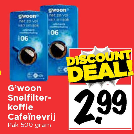 Gwoon   koffie folder aanbieding bij  Vomar - details