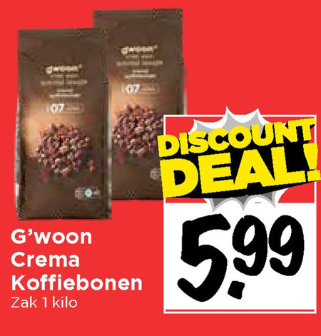 Gwoon   koffiebonen folder aanbieding bij  Vomar - details