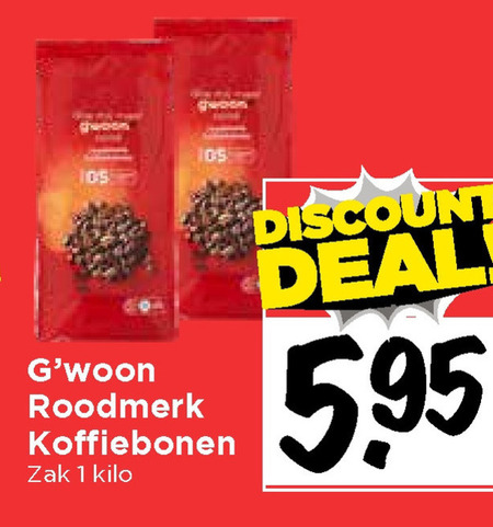 Gwoon   koffiebonen folder aanbieding bij  Vomar - details