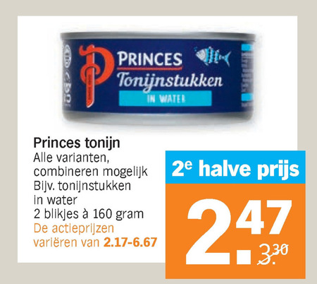 Princes   tonijn in blik folder aanbieding bij  Albert Heijn - details