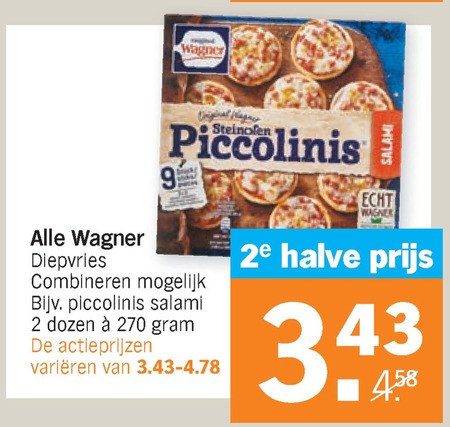 Wagner   diepvriespizza folder aanbieding bij  Albert Heijn - details