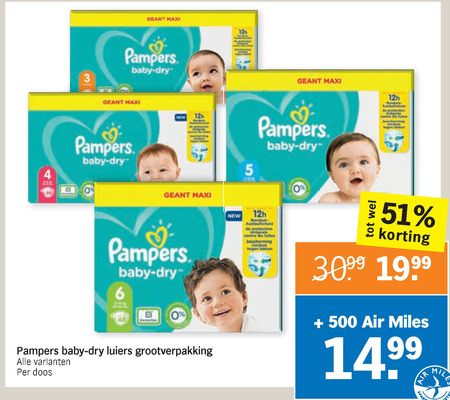 Pampers   luiers folder aanbieding bij  Albert Heijn - details