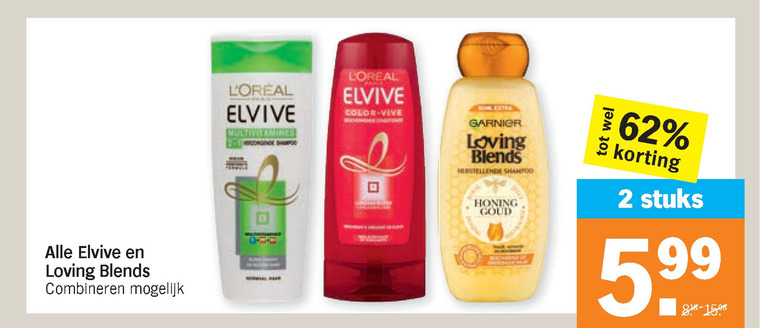 Elvive   conditioner, shampoo folder aanbieding bij  Albert Heijn - details