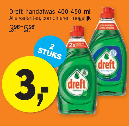 Dreft   afwasmiddel folder aanbieding bij  Albert Heijn - details