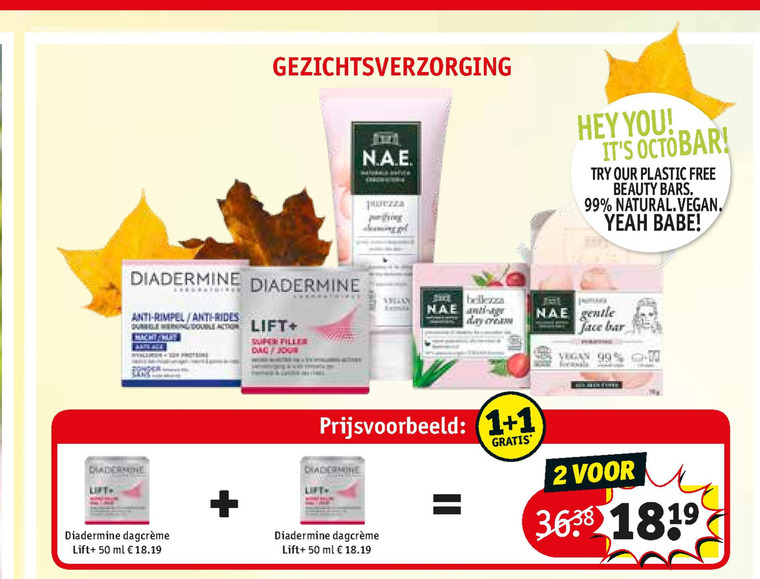 Diadermine   gezichtsreiniging, gezichtsverzorging folder aanbieding bij  Kruidvat - details