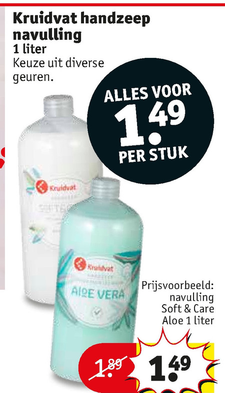 Kruidvat Huismerk   handzeep folder aanbieding bij  Kruidvat - details