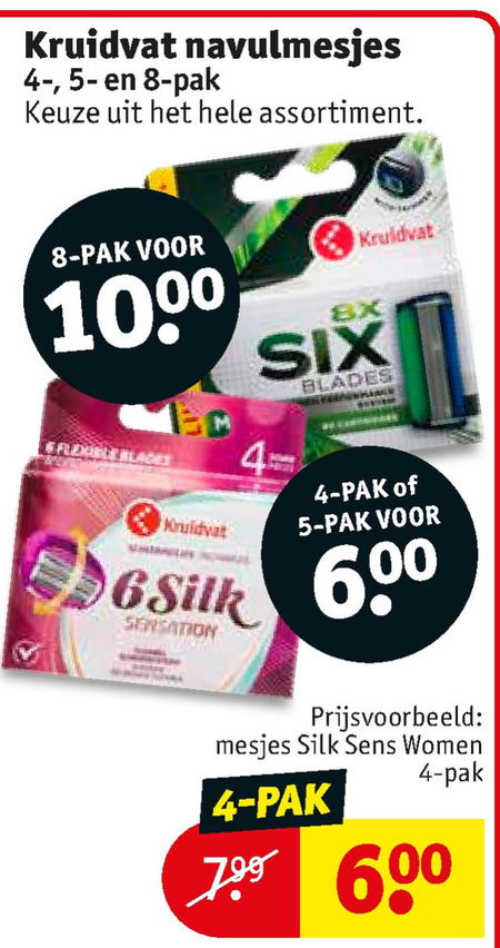 Kruidvat Huismerk   dames scheermesje, scheermesjes folder aanbieding bij  Kruidvat - details