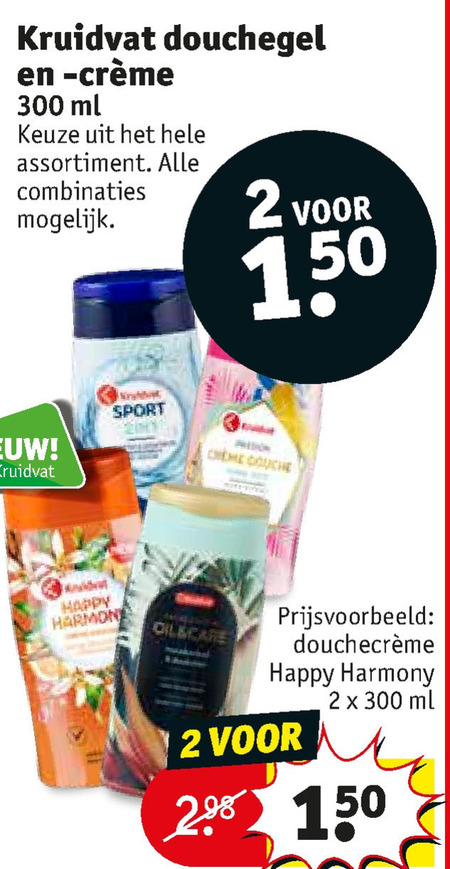 Kruidvat Huismerk   douchegel folder aanbieding bij  Kruidvat - details