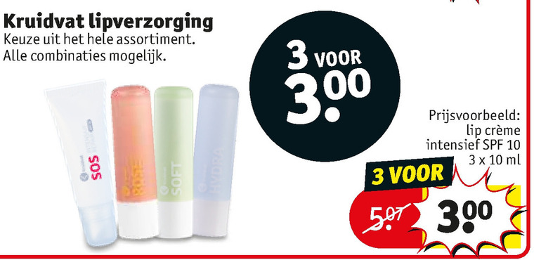 Kruidvat Huismerk   lippenbalsem folder aanbieding bij  Kruidvat - details