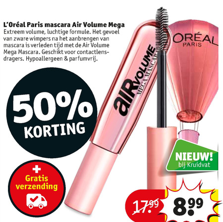 L Oreal   mascara folder aanbieding bij  Kruidvat - details