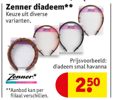 opmerking nakomelingen Diversen Zenner diadeem folder aanbieding bij Kruidvat - details