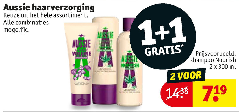 Aussie   haarverzorging, conditioner folder aanbieding bij  Kruidvat - details