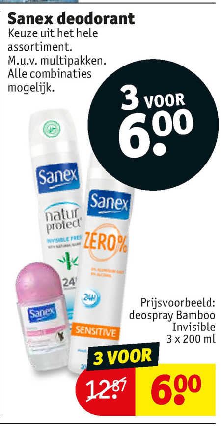 Sanex   deodorant folder aanbieding bij  Kruidvat - details