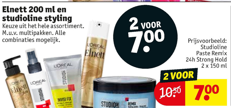 Studio Line   hairspray, haargel folder aanbieding bij  Kruidvat - details