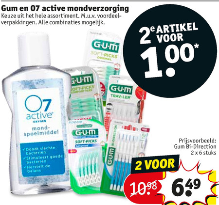 G.U.M.   mondwater, interdentale ragers folder aanbieding bij  Kruidvat - details