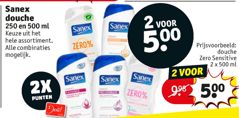 Sanex   douchegel folder aanbieding bij  Kruidvat - details