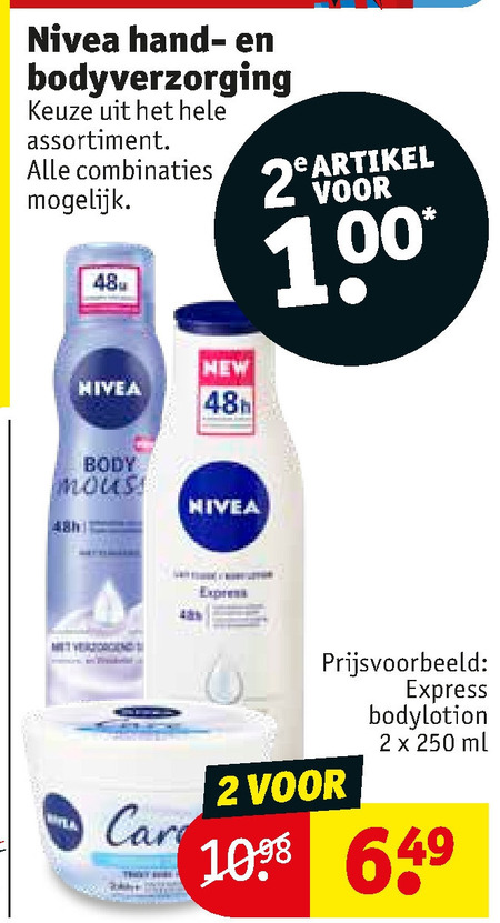 Nivea   handcreme, bodylotion folder aanbieding bij  Kruidvat - details