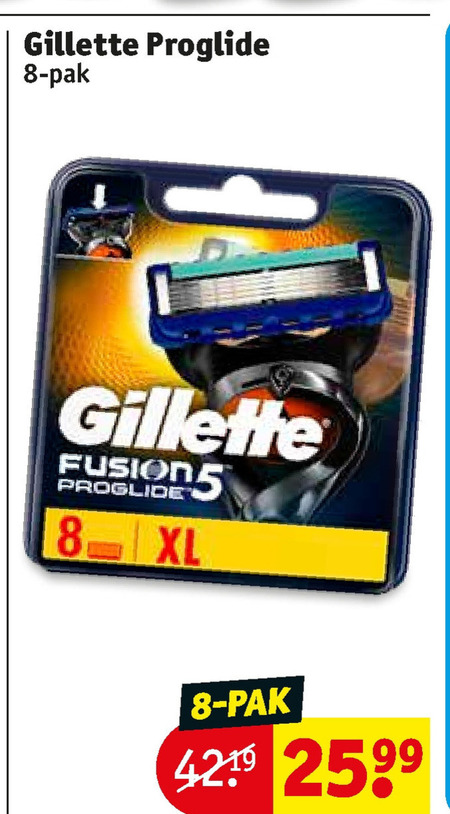 Gillette   scheermesjes folder aanbieding bij  Kruidvat - details