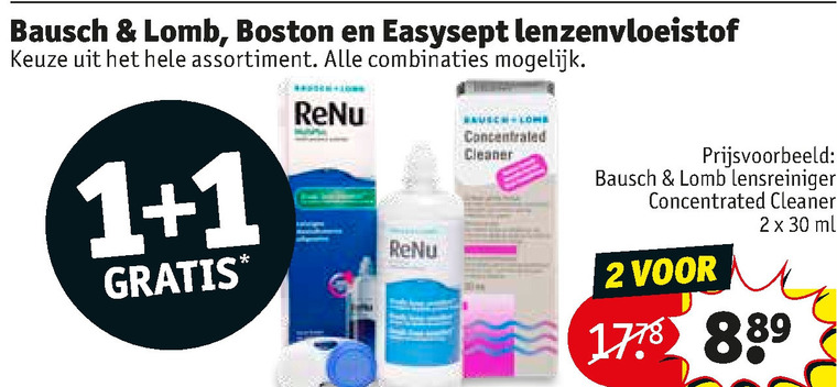 Bausch and Lomb   contactlensvloeistof folder aanbieding bij  Kruidvat - details