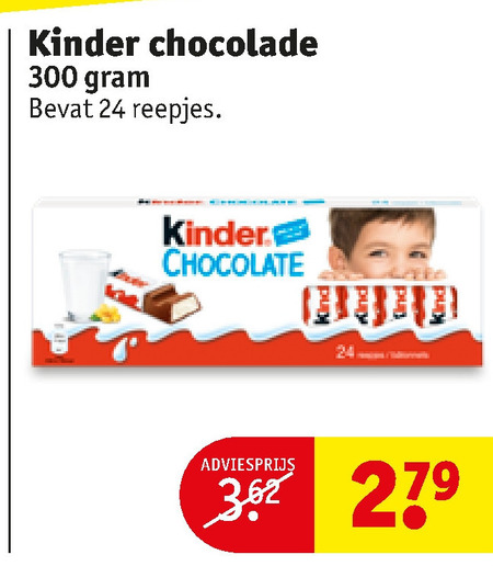 Kinder   chocolade folder aanbieding bij  Kruidvat - details