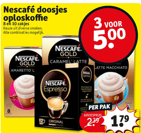 Nescafe   oploskoffie folder aanbieding bij  Kruidvat - details