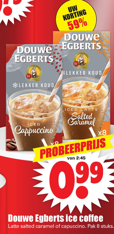 Douwe Egberts   oploskoffie folder aanbieding bij  Dirk - details