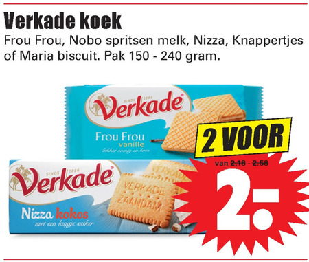 Verkade   biscuits folder aanbieding bij  Dirk - details