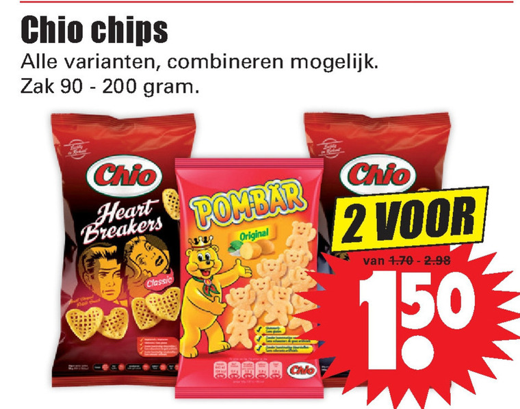 Chio   chips, zoutje folder aanbieding bij  Dirk - details