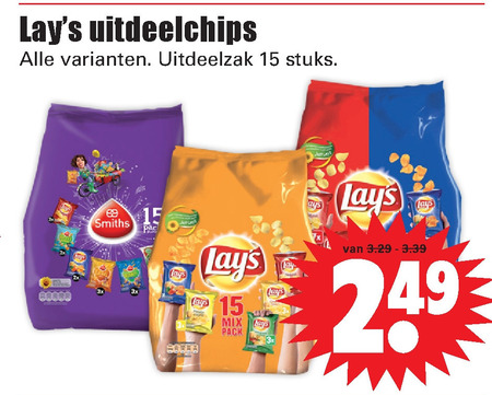 Lays   zoutje, chips folder aanbieding bij  Dirk - details