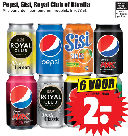 Royal Club   cola, frisdrank folder aanbieding bij  Dirk - details