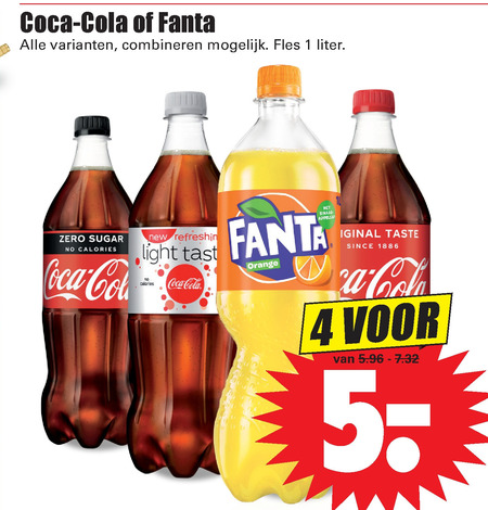 Coca-Cola   frisdrank, cola folder aanbieding bij  Dirk - details