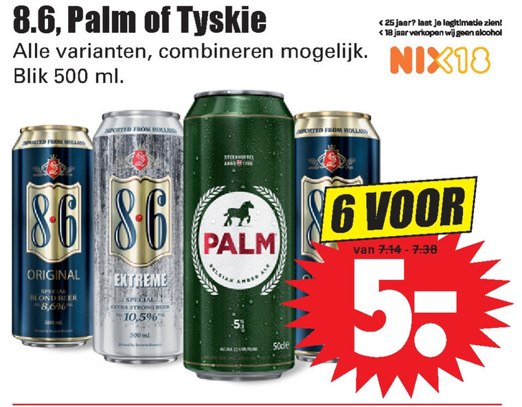 Palm Speciale   blikje bier, speciaalbier folder aanbieding bij  Dirk - details