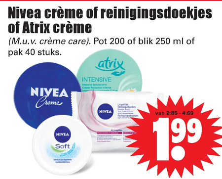 Atrix   handcreme, reinigingsdoekje folder aanbieding bij  Dirk - details