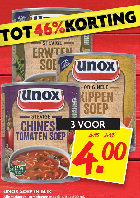 Unox   soep folder aanbieding bij  Dekamarkt - details