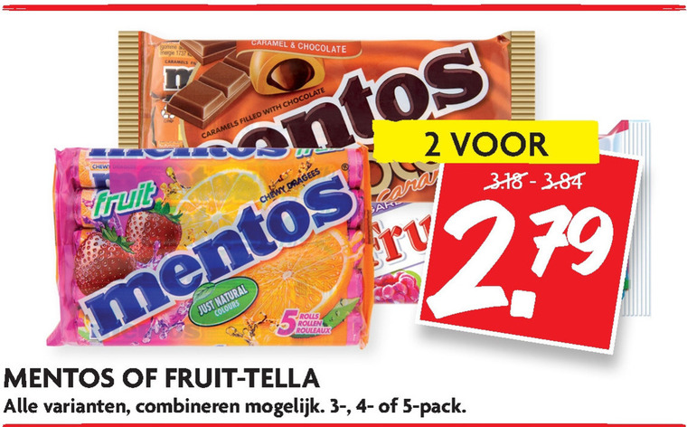 Mentos   snoep folder aanbieding bij  Dekamarkt - details