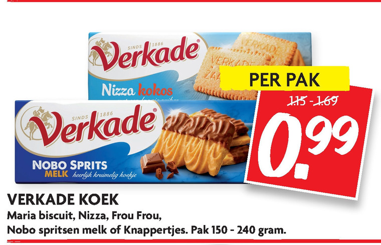 Verkade   biscuits folder aanbieding bij  Dekamarkt - details