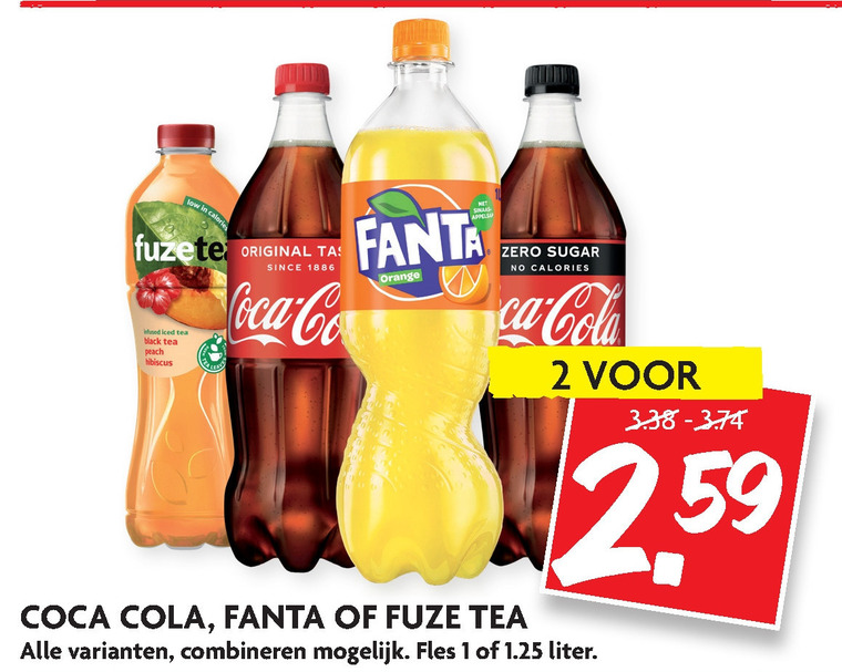 Fuze Tea   ice tea, cola folder aanbieding bij  Dekamarkt - details