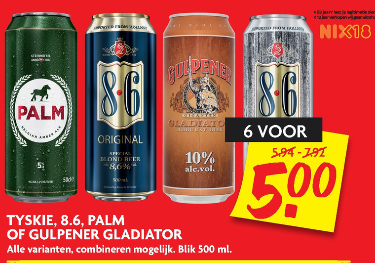 Gulpener Gladiator   speciaalbier, blikje bier folder aanbieding bij  Dekamarkt - details