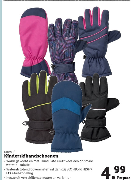 Crivit   skihandschoenen folder aanbieding bij  Lidl - details