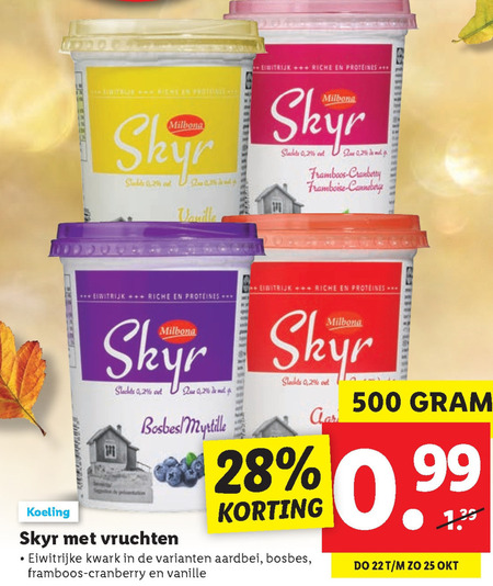 Milbona   vruchtenyoghurt folder aanbieding bij  Lidl - details