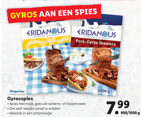 Eridanous   gyrosreepjes folder aanbieding bij  Lidl - details