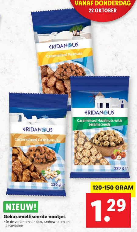 Eridanous   noten folder aanbieding bij  Lidl - details