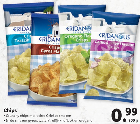 Eridanous   chips folder aanbieding bij  Lidl - details