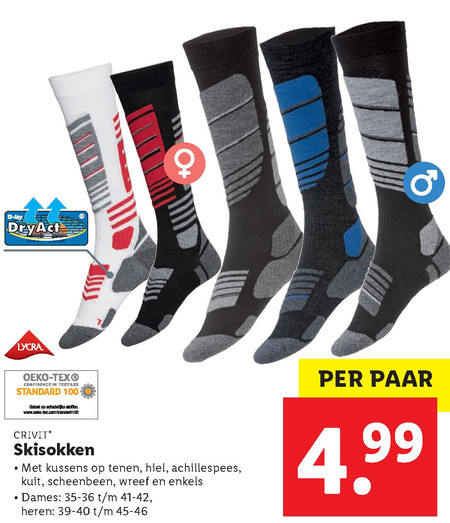 Crivit   skisokken folder aanbieding bij  Lidl - details