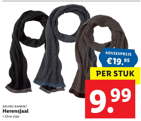 Bruno Banani   herensjaal folder aanbieding bij  Lidl - details