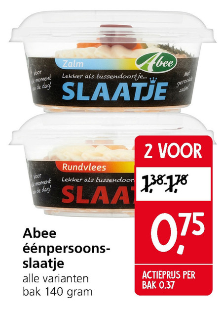 Abee   slaatje folder aanbieding bij  Jan Linders - details