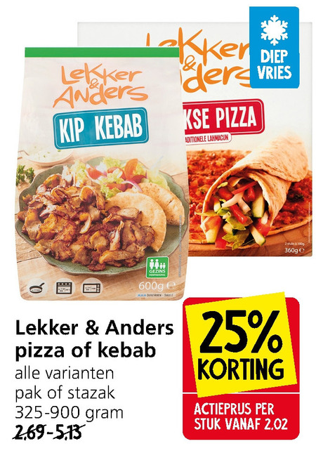 Lekker en Anders   diepvriespizza folder aanbieding bij  Jan Linders - details