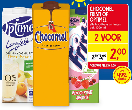 Chocomel   drinkyoghurt, chocolademelk folder aanbieding bij  Jan Linders - details