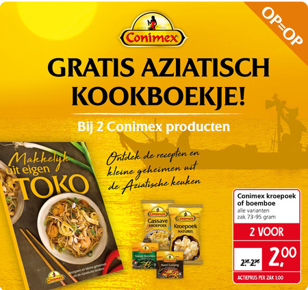 Conimex   kroepoek, boemboe folder aanbieding bij  Jan Linders - details